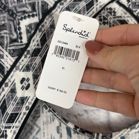 Splendid Black and White Maxi Dress NWT Size XL - Picture 7 of 7